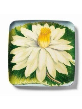 John Derian for Target Melamine Square Serving Tray Flower Print Plate Lily NWOT